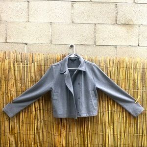 BANANA REPUBLIC Crop Twill Jacket with Snap Front